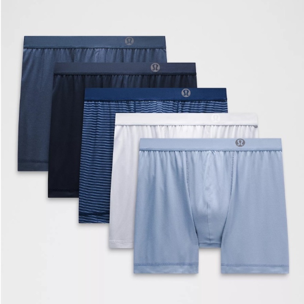 lululemon athletica 5pk Men's In Motion Boxer Shorts - NWT